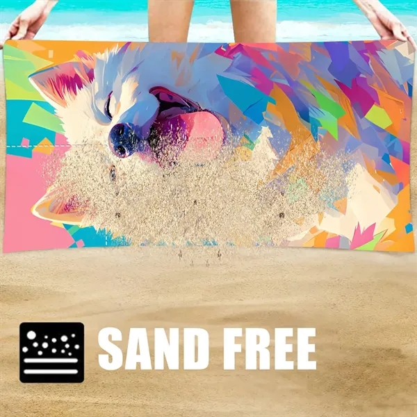 Foldable Beach Towel Drawstring Bag - Foldable Beach Towel Drawstring Bag - Image 9 of 9