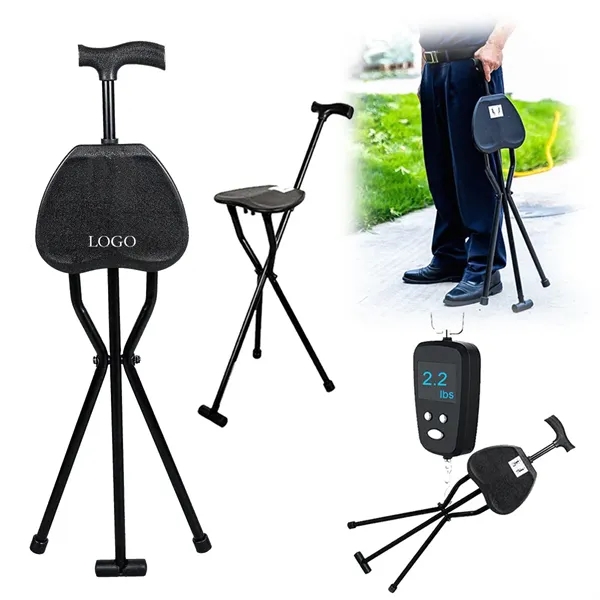 Lightweight Folding Cane With Seat - Lightweight Folding Cane With Seat - Image 6 of 6