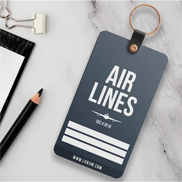 Custom Luggage Tag Keychains - Custom Luggage Tag Keychains - Image 0 of 2