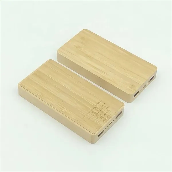 Eco-friendly 10000mAh Bamboo Portable Power Bank - Eco-friendly 10000mAh Bamboo Portable Power Bank - Image 3 of 7