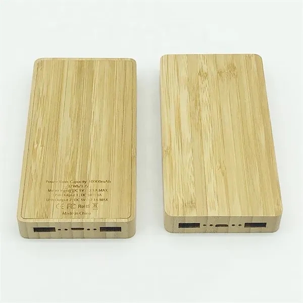 Eco-friendly 10000mAh Bamboo Portable Power Bank - Eco-friendly 10000mAh Bamboo Portable Power Bank - Image 4 of 7