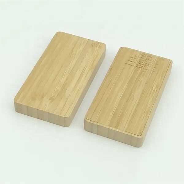 Eco-friendly 10000mAh Bamboo Portable Power Bank - Eco-friendly 10000mAh Bamboo Portable Power Bank - Image 5 of 7