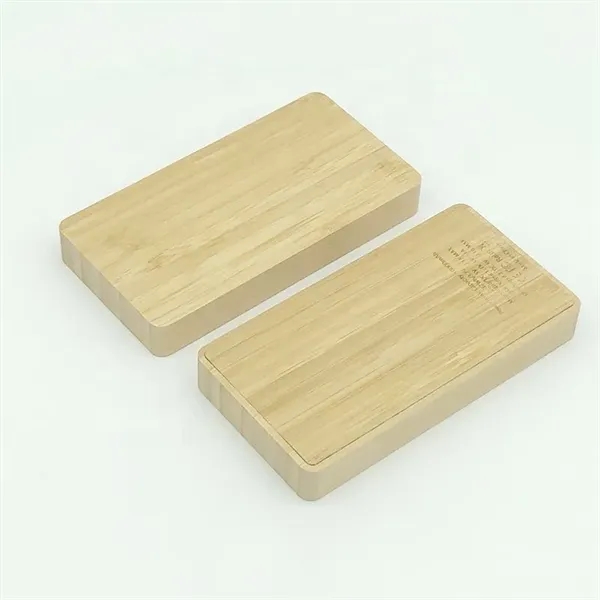 Eco-friendly 10000mAh Bamboo Portable Power Bank - Eco-friendly 10000mAh Bamboo Portable Power Bank - Image 6 of 7