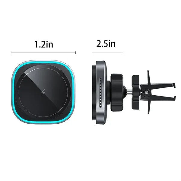 15W Cooling Magnetic Wireless Car Holder and Fast Charger - 15W Cooling Magnetic Wireless Car Holder and Fast Charger - Image 1 of 5
