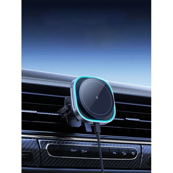 15W Cooling Magnetic Wireless Car Holder and Fast Charger - 15W Cooling Magnetic Wireless Car Holder and Fast Charger - Image 4 of 5