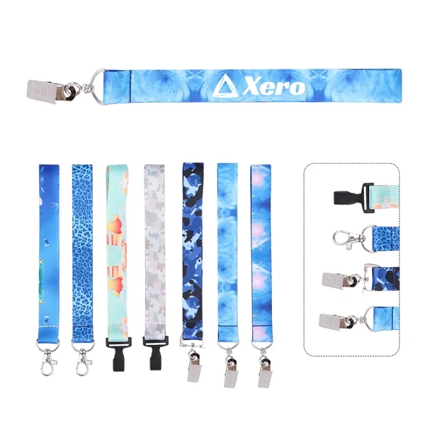 3/4" Full Color Polyester Wrist Lanyard Keychain - 3/4" Full Color Polyester Wrist Lanyard Keychain - Image 0 of 7