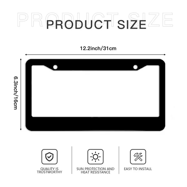 Custom 47mil Aluminum License Plate Frame 12" x 6" - Custom 47mil Aluminum License Plate Frame 12" x 6" - Image 1 of 2