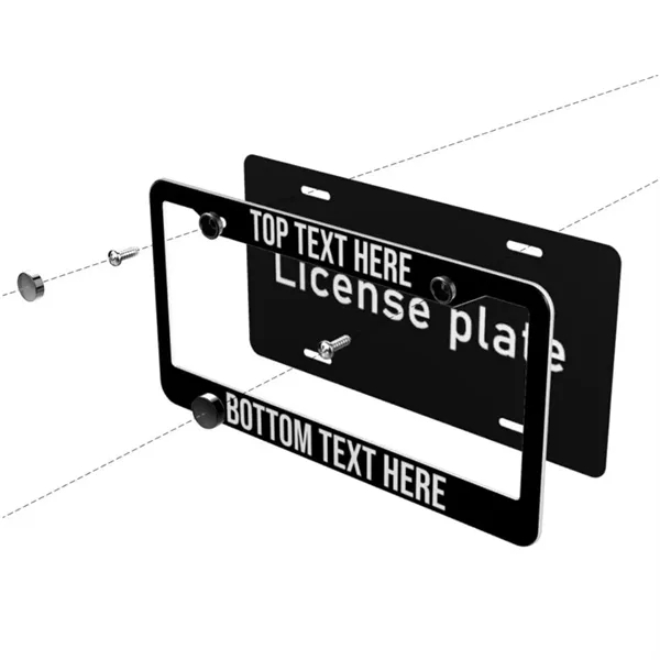 Custom 47mil Aluminum License Plate Frame 12" x 6" - Custom 47mil Aluminum License Plate Frame 12" x 6" - Image 2 of 2