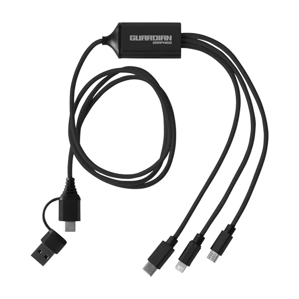 3-in-1 Charging Cable with Dual Input - 3-in-1 Charging Cable with Dual Input - Image 0 of 4