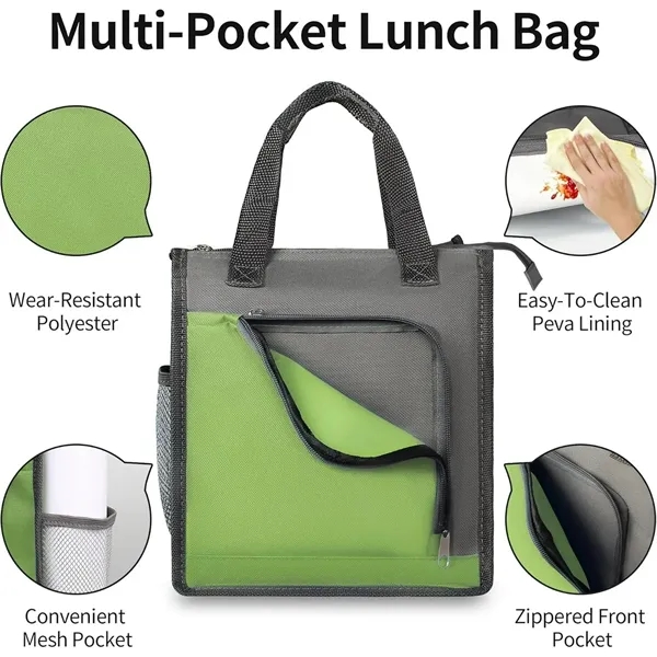 Two-Tone Insulated Lunch Bag - Two-Tone Insulated Lunch Bag - Image 1 of 7