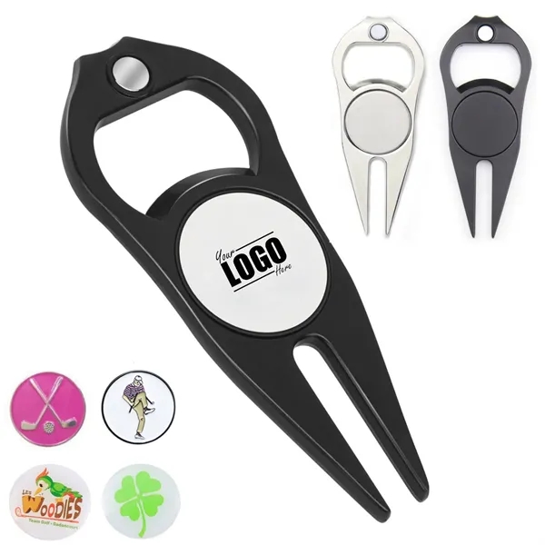 Multi-Functional Golf Divot Tool with Custom Ball Marker - Multi-Functional Golf Divot Tool with Custom Ball Marker - Image 0 of 5