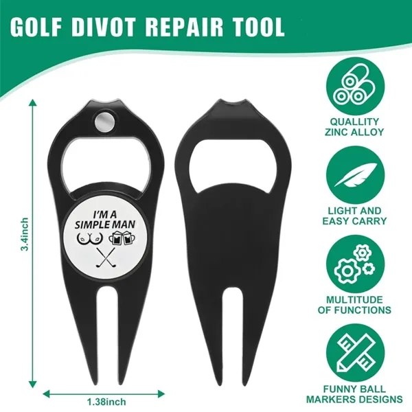Multi-Functional Golf Divot Tool with Custom Ball Marker - Multi-Functional Golf Divot Tool with Custom Ball Marker - Image 4 of 5