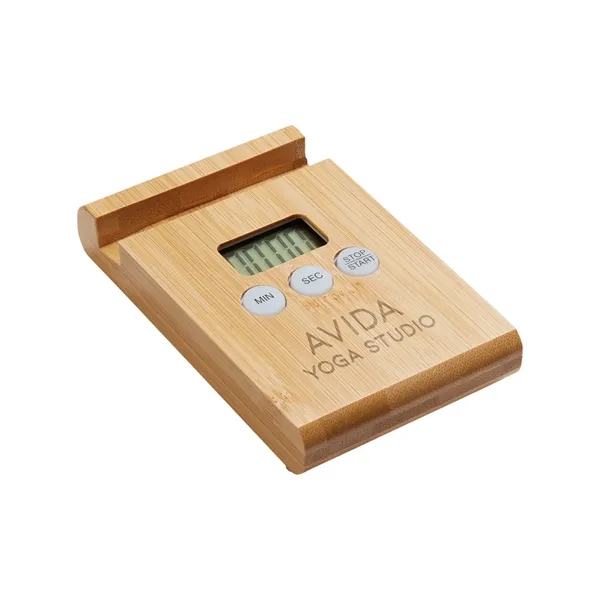 Home & Table Bamboo Timer & Stand - Home & Table Bamboo Timer & Stand - Image 0 of 2