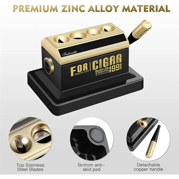 Four-Point Desktop Straight-Cut Cigar Cutter - Four-Point Desktop Straight-Cut Cigar Cutter - Image 2 of 5