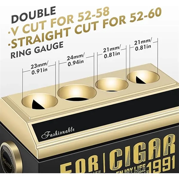 Four-Point Desktop Straight-Cut Cigar Cutter - Four-Point Desktop Straight-Cut Cigar Cutter - Image 3 of 5