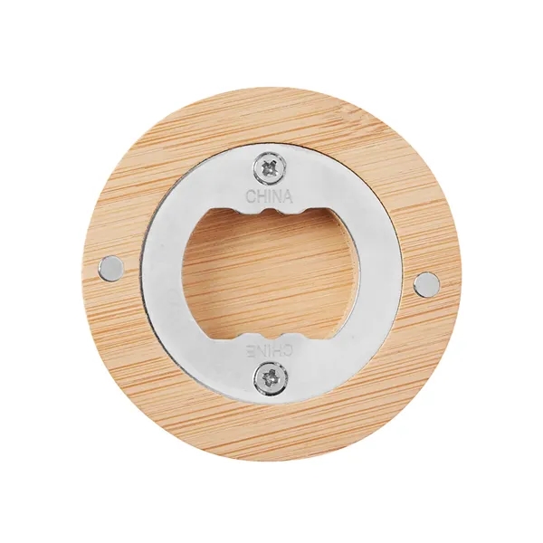Bamboo Bottle Opener With Magnet - Bamboo Bottle Opener With Magnet - Image 0 of 1