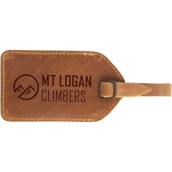 Custom Barranca Canyon Leather Luggage Tag
