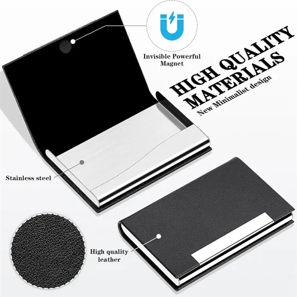 Business Professional PU Leather and Stainless Steel Wallet - Business Professional PU Leather and Stainless Steel Wallet - Image 3 of 5