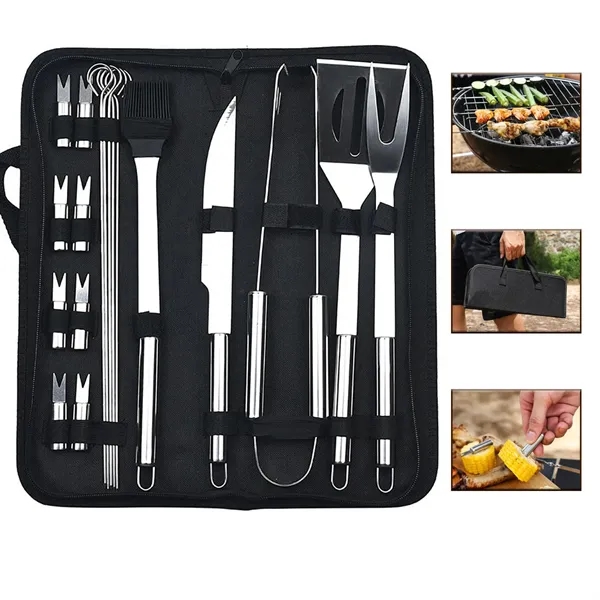 20pc BBQ Grill Tool Professional  Accessories Set - 20pc BBQ Grill Tool Professional  Accessories Set - Image 0 of 5