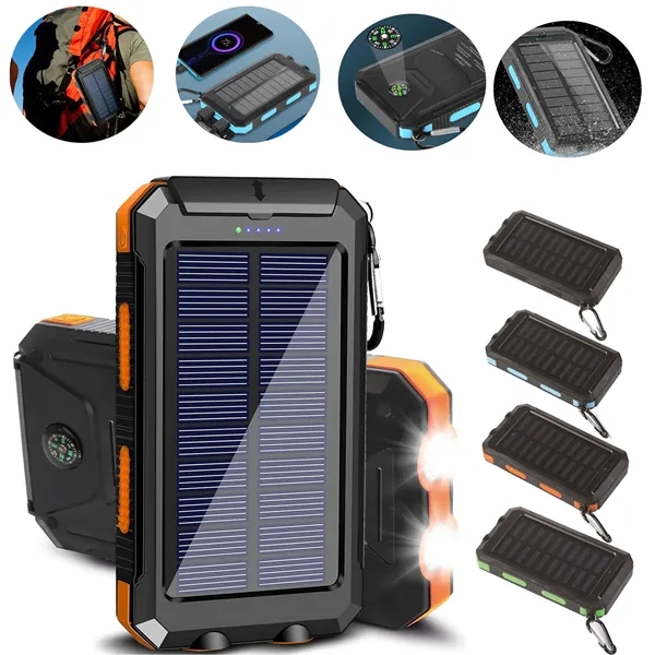 10000 mah Solar Charger Power Bank with Led Light - 10000 mah Solar Charger Power Bank with Led Light - Image 0 of 6