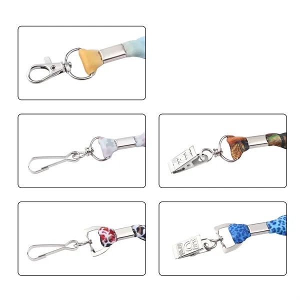 3/4" Full Color Custom Polyester Lanyards ID Badge Holder - 3/4" Full Color Custom Polyester Lanyards ID Badge Holder - Image 1 of 8
