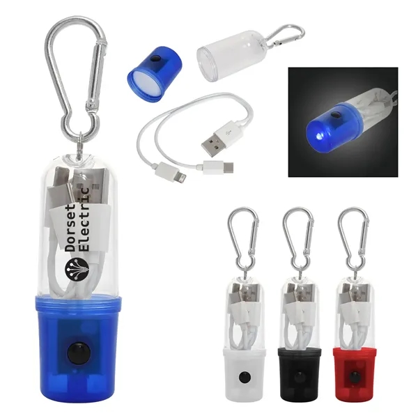 3-In-1 Charging Cable With Flashlight Case - 3-In-1 Charging Cable With Flashlight Case - Image 0 of 3