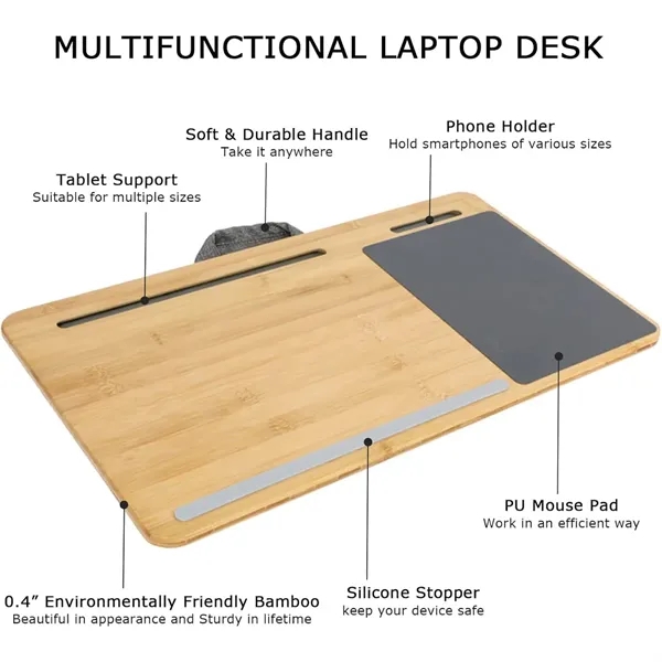 Bamboo Laptop Desk - Bamboo Laptop Desk - Image 5 of 8