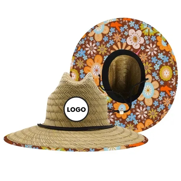 Handwoven Straw Lifeguard Hat - Handwoven Straw Lifeguard Hat - Image 1 of 7