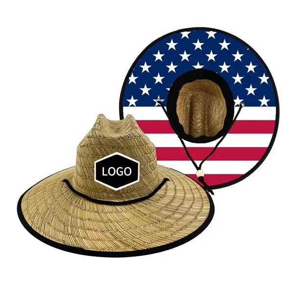 Handwoven Straw Lifeguard Hat - Handwoven Straw Lifeguard Hat - Image 3 of 7