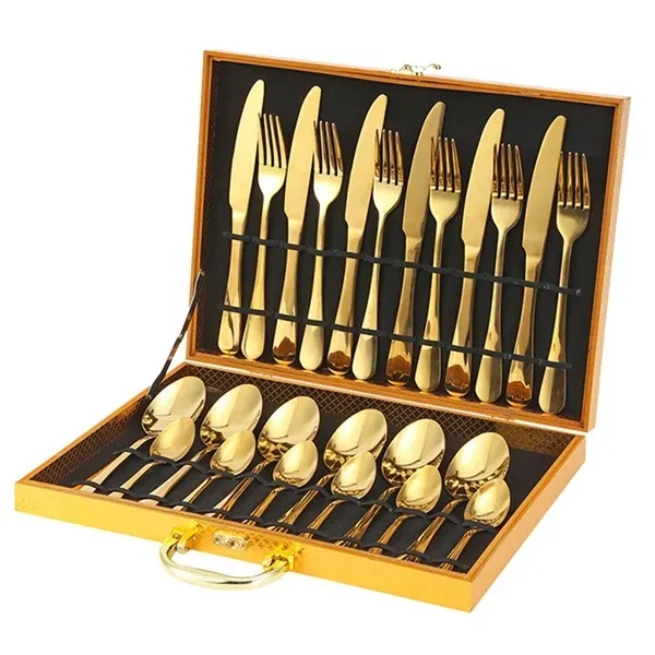 24-Piece Stainless Steel Flatware Set - 24-Piece Stainless Steel Flatware Set - Image 0 of 5