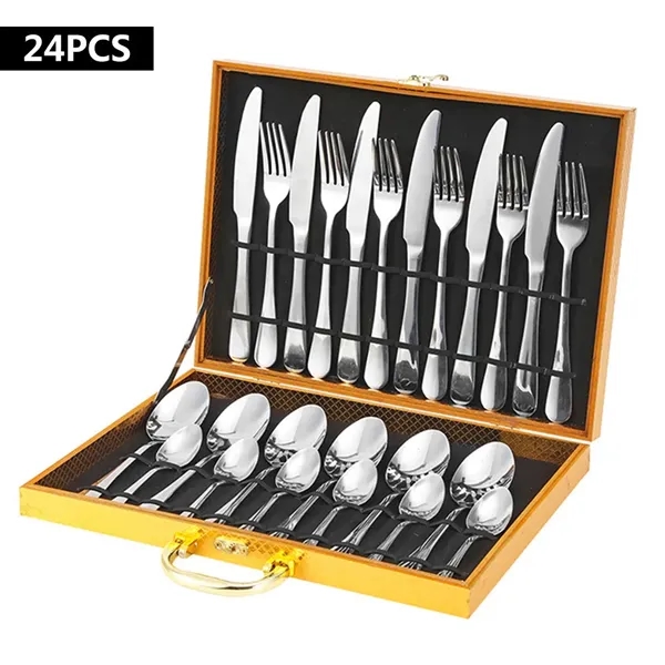 24-Piece Stainless Steel Flatware Set - 24-Piece Stainless Steel Flatware Set - Image 2 of 5