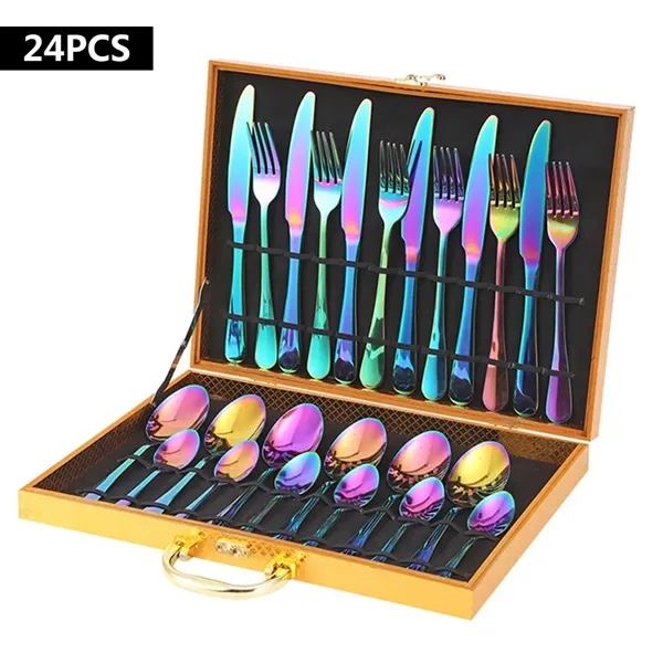 24-Piece Stainless Steel Flatware Set - 24-Piece Stainless Steel Flatware Set - Image 3 of 5
