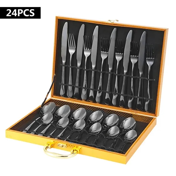 24-Piece Stainless Steel Flatware Set - 24-Piece Stainless Steel Flatware Set - Image 4 of 5