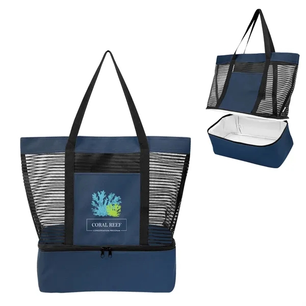 Marley rPET Mesh Tote Bag With Cooler - Marley rPET Mesh Tote Bag With Cooler - Image 4 of 9