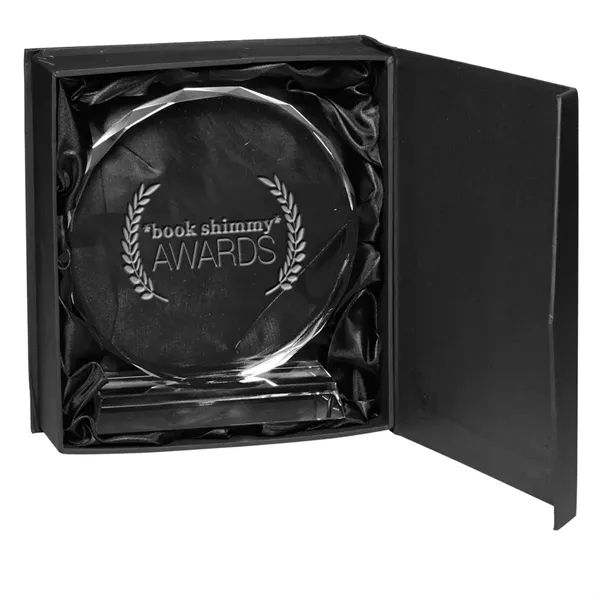 Round Edge Branded Crystal Awards - Round Edge Branded Crystal Awards - Image 3 of 3