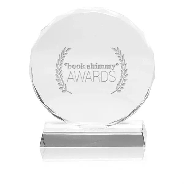 Round Edge Branded Crystal Awards - Round Edge Branded Crystal Awards - Image 1 of 3