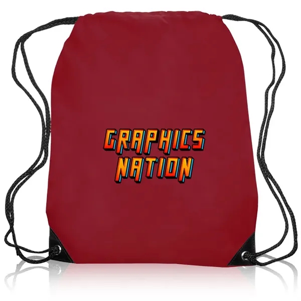 Black Trim Drawstring Bag - Black Trim Drawstring Bag - Image 5 of 22