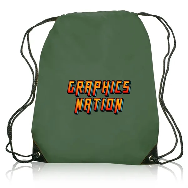 Black Trim Drawstring Bag - Black Trim Drawstring Bag - Image 7 of 22