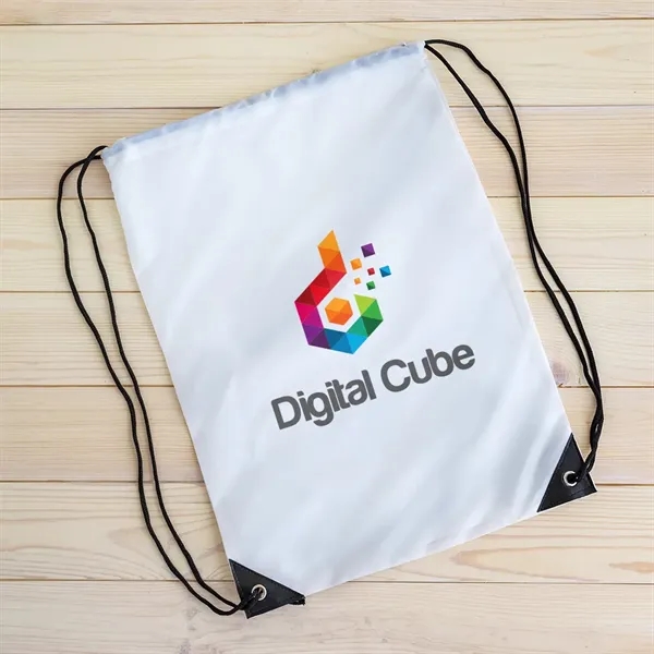 Black Trim Drawstring Bag - Black Trim Drawstring Bag - Image 21 of 22