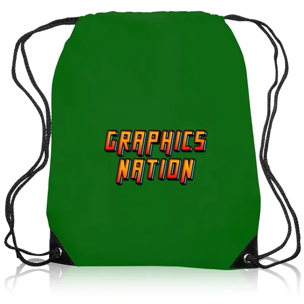 Black Trim Drawstring Bag - Black Trim Drawstring Bag - Image 9 of 22