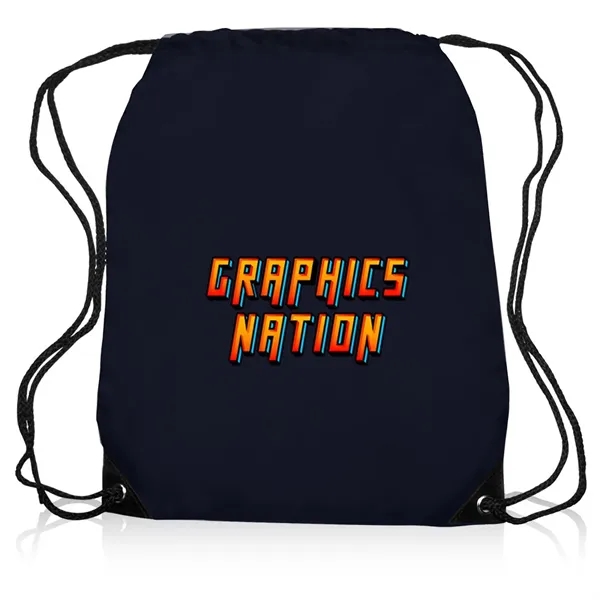 Black Trim Drawstring Bag - Black Trim Drawstring Bag - Image 13 of 22