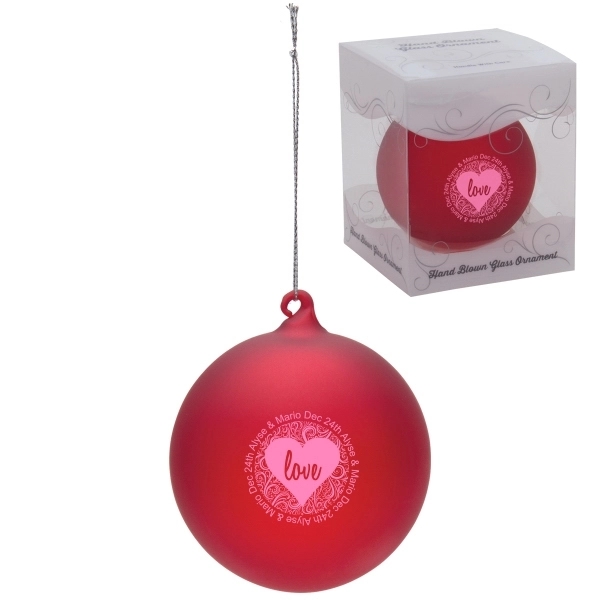 Christmas Glass Ornament Ball - Christmas Glass Ornament Ball - Image 1 of 4