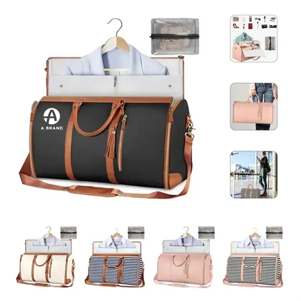 PU Leather Convertible Travel Bag - PU Leather Convertible Travel Bag - Image 0 of 2