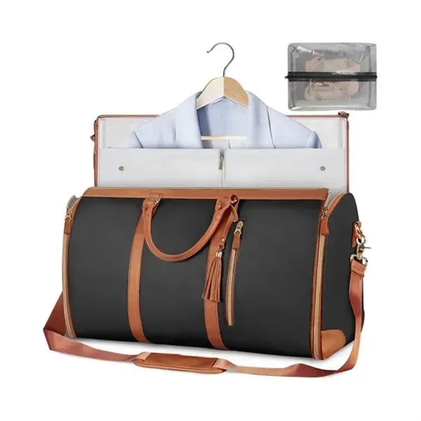 PU Leather Convertible Travel Bag - PU Leather Convertible Travel Bag - Image 1 of 2