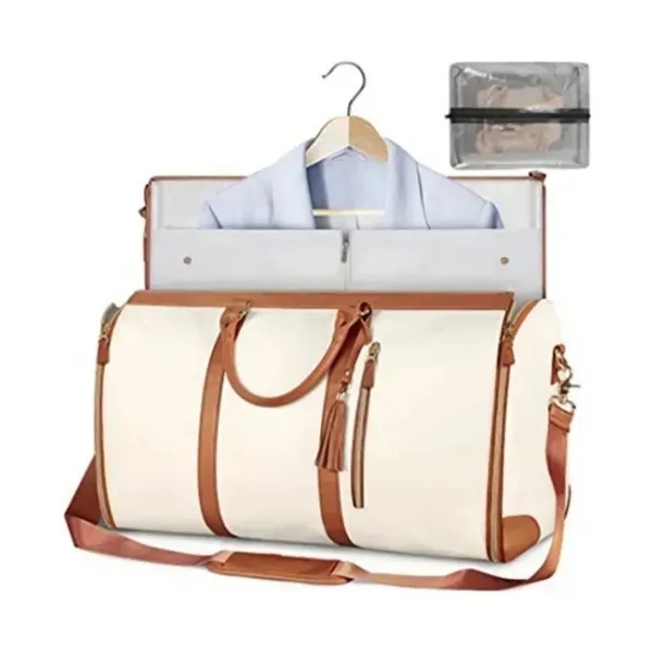 PU Leather Convertible Travel Bag - PU Leather Convertible Travel Bag - Image 2 of 2