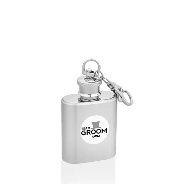 1 oz. Keychain Hip Flasks - 1 oz. Keychain Hip Flasks - Image 0 of 1