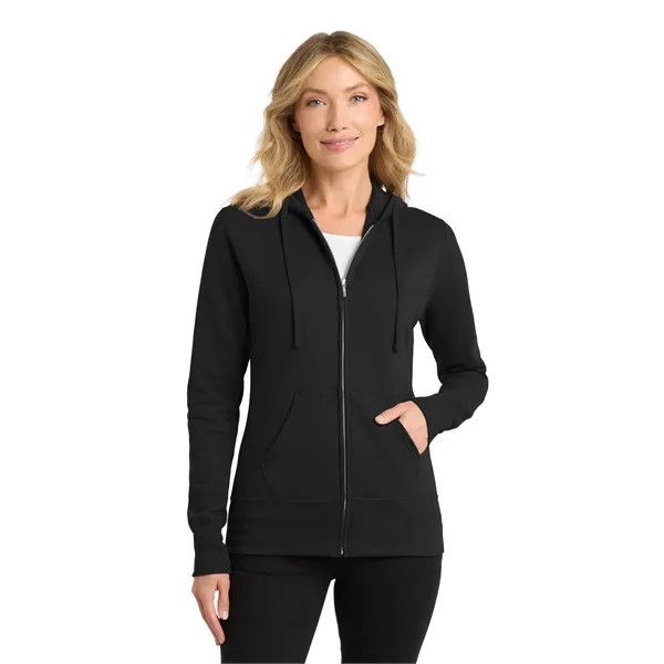 Port & Co Women's Core Fleece Full-Zip Hooded Sweatshirt. - Port & Co Women's Core Fleece Full-Zip Hooded Sweatshirt. - Image 8 of 34