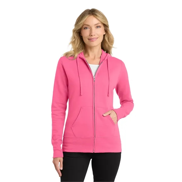 Port & Co Women's Core Fleece Full-Zip Hooded Sweatshirt. - Port & Co Women's Core Fleece Full-Zip Hooded Sweatshirt. - Image 23 of 34