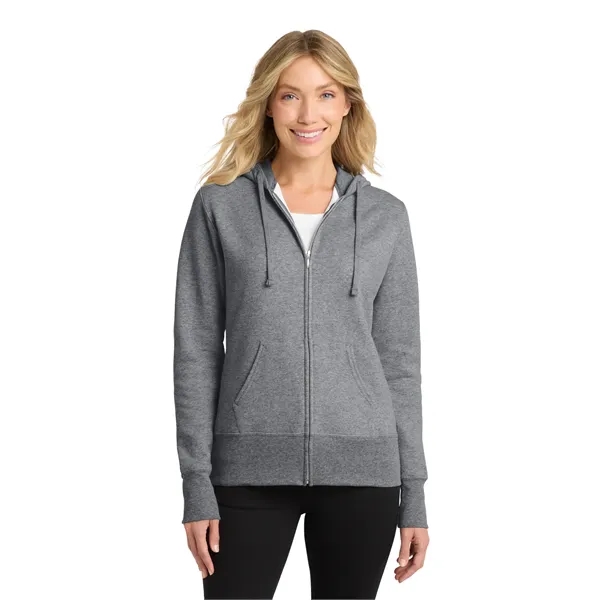 Port & Co Women's Core Fleece Full-Zip Hooded Sweatshirt. - Port & Co Women's Core Fleece Full-Zip Hooded Sweatshirt. - Image 32 of 34