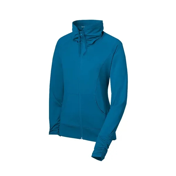 Sport-Tek Women's Sport-Wick Stretch Full-Zip Jacket. - Sport-Tek Women's Sport-Wick Stretch Full-Zip Jacket. - Image 12 of 24